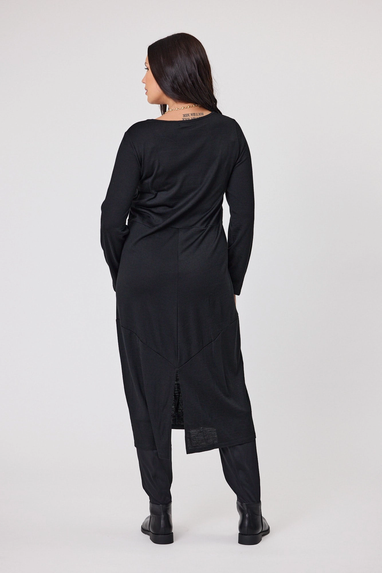 Alpine by Shine On Riviera Merino Cocoon Dress Black