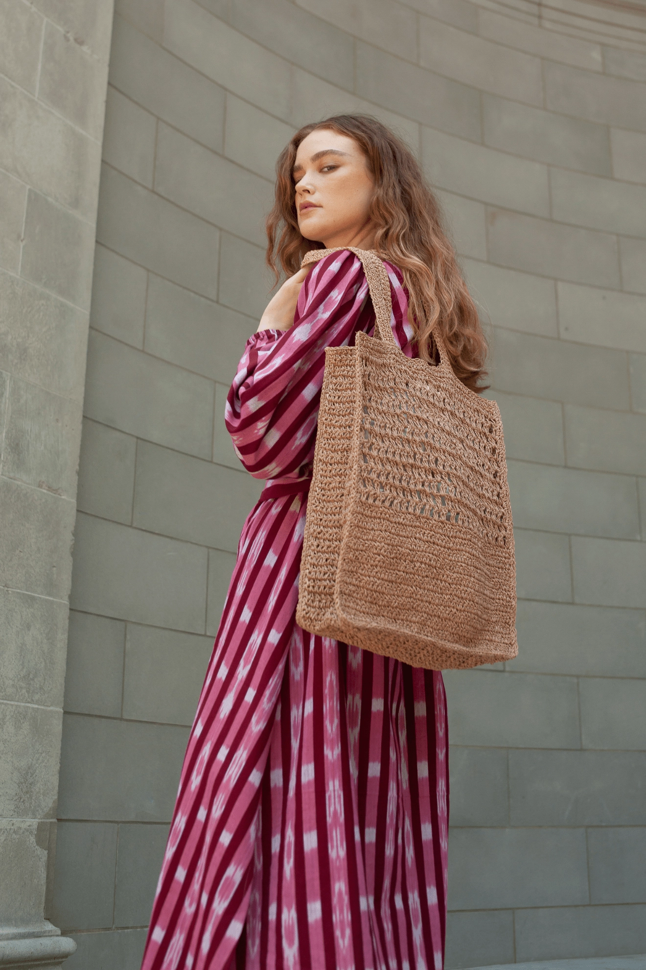Atira Ikat Dress Cherry