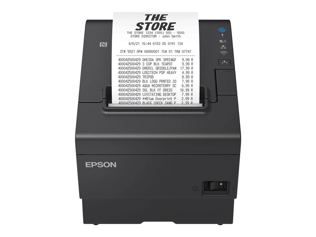 Epson TM-T88VII - Receipt printer - thermal line -  - 180 dpi - up to 1181.1 inch/min - LAN, PoweredUSB - cutter - Epson black 8G0G7AA