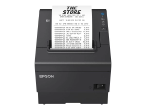 Epson TM-T88VII - Receipt printer - thermal line -  - 180 dpi - up to 1181.1 inch/min - LAN, PoweredUSB - cutter - Epson black 8G0G7AA