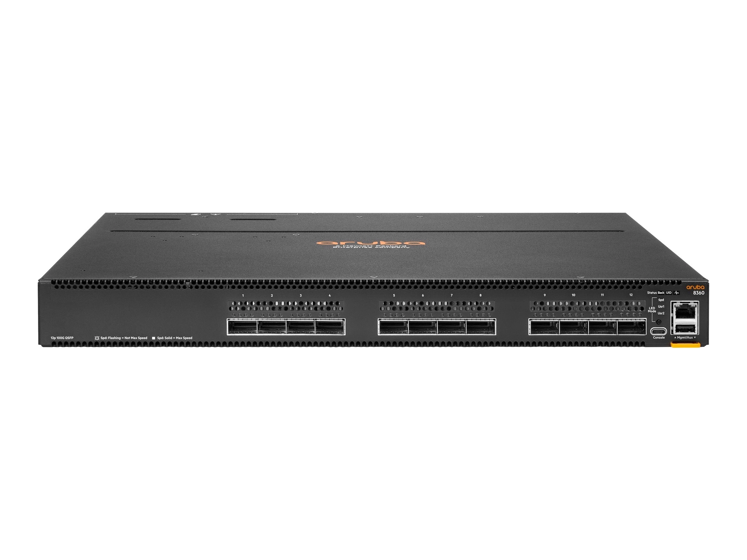 HPE Aruba CX 8360-12C - Switch - L3 - managed - 12 x 100 Gigabit QSFP28 / 40 Gigabit QSFP  - front to back airflow - rack-mountable JL708A#AKL