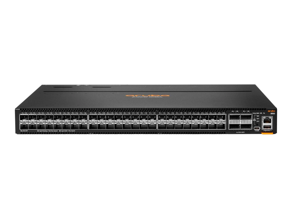 HPE Aruba Networking CX 8100 48x10G SFP  4x40/100G QSFP28 Switch - Spare Only - switch - L3 - managed - 48 x 1 Gigabit / 10 Gigabit R9W96A