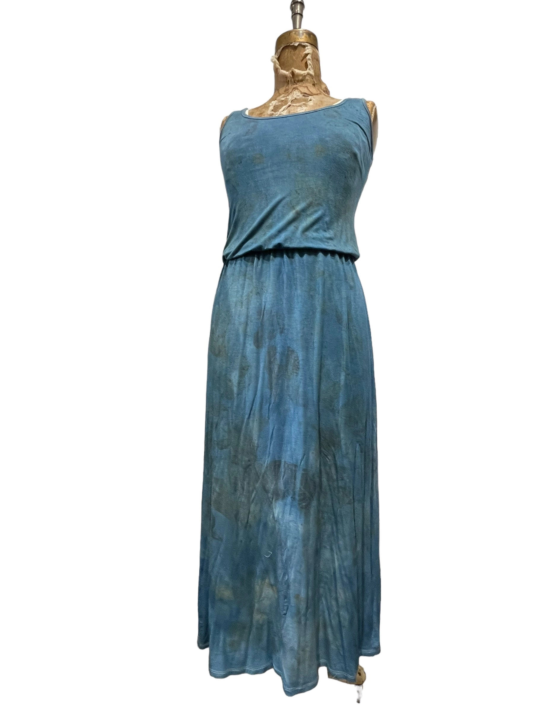 Indigo long tank dress