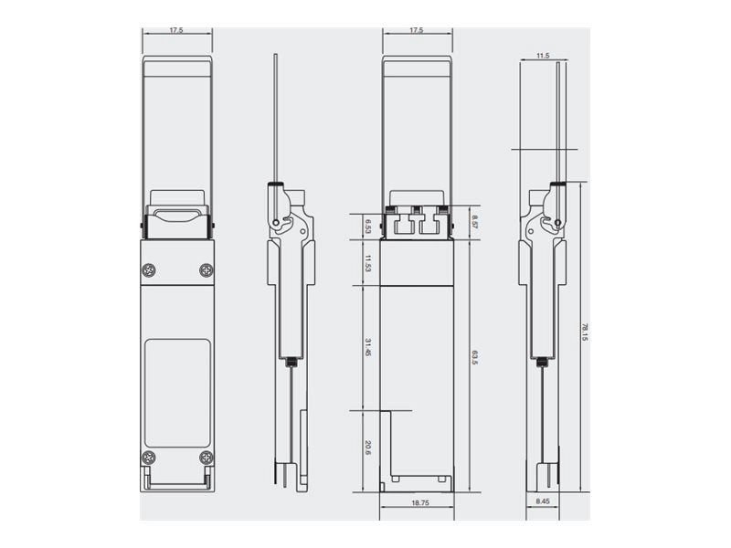 Integra Optics - QSFP28 transceiver module (equivalent to: Cisco QSFP-100G-ER4L-S) - 100 GigE optical - 100GBase-ER4Lite - LC QSFP-100G-ER4L-S-IO
