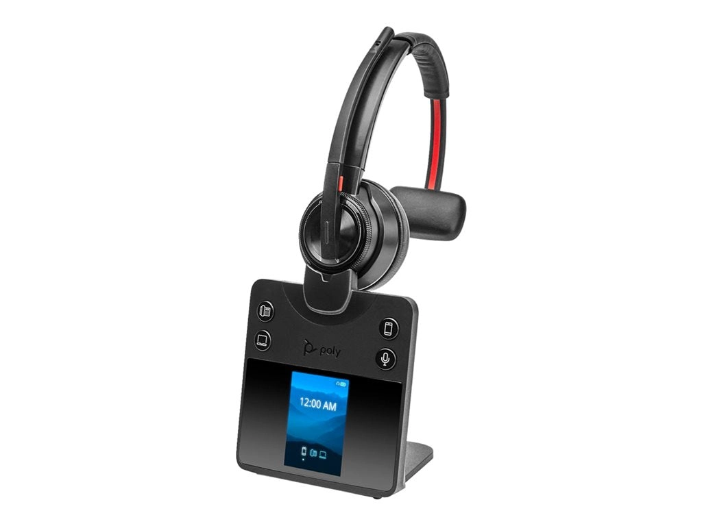 Poly Savi 8410 Office - Savi 8400 series - headset system - on-ear - DECT / Bluetooth - wireless - black 8L7E6AA#ABA