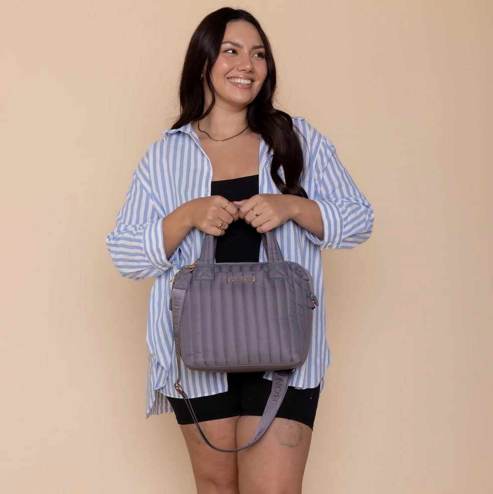 Puffy Pillow Crossbody Bag -- Charcoal