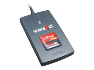 rf IDEAS WAVE ID Solo Keystroke HID Black Reader - RF proximity reader - RS-232 - 125 KHz - black RDR-6081AK9