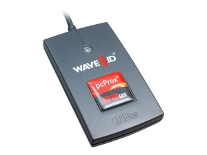 rf IDEAS WAVE ID Solo Keystroke HID Black Reader - RF proximity reader - RS-232 RDR-6081AK0