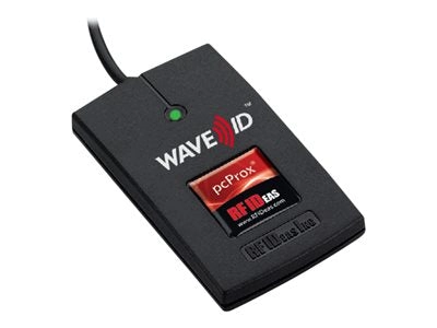 rf IDEAS WAVE ID Solo Keystroke Xceed ID Black Reader - RF proximity reader - USB - 13.56 MHz - black RDR-7Y81AKU