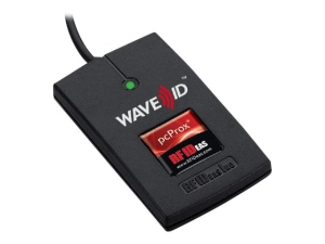 rf IDEAS WAVE ID Solo Keystroke Xceed ID Black Reader - RF proximity reader - USB - 13.56 MHz - black RDR-7Y81AKU