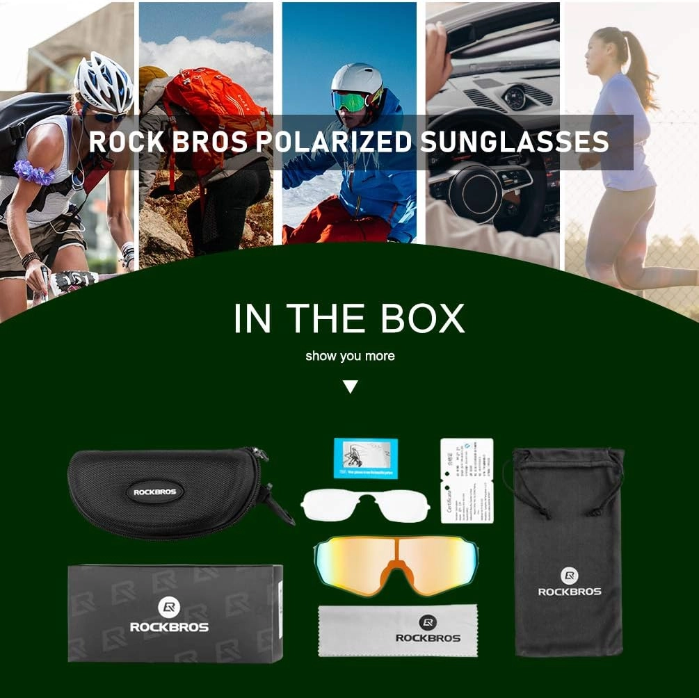 ROCKBROS Polarized Sunglasses UV Protection for Women Men Cycling