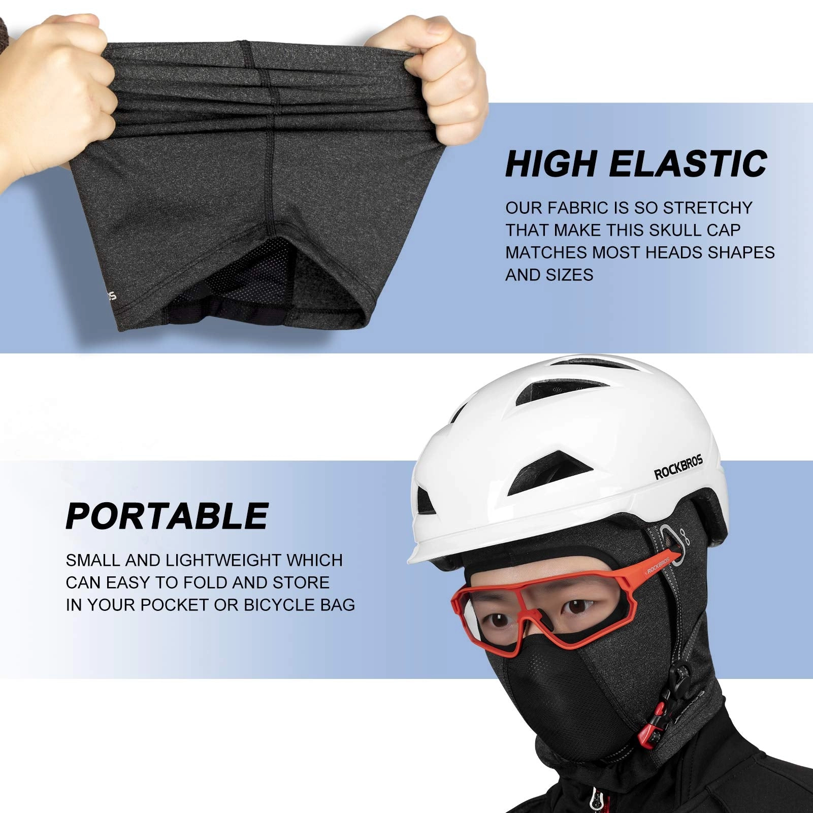 ROCKBROS Winter Balaclava Ski Mask with Glasses Holes for Men Women