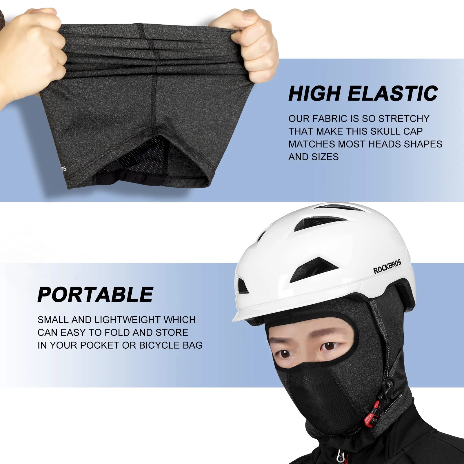 ROCKBROS Winter Balaclava Ski Mask with Glasses Holes for Men Women