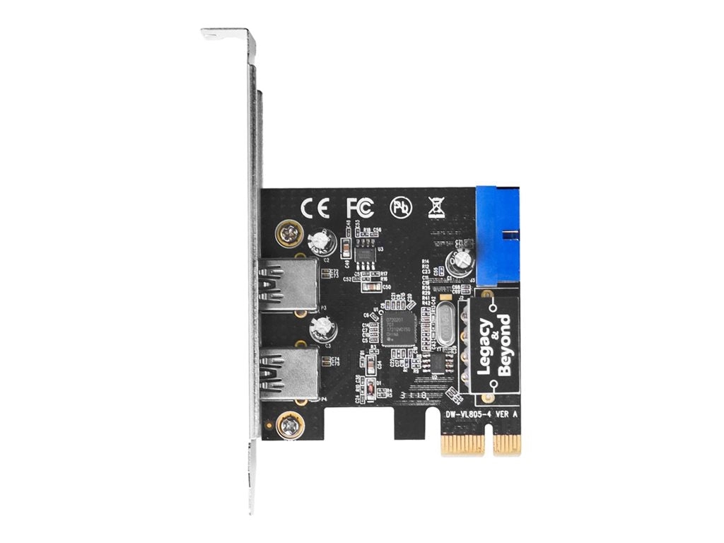 SIIG USB 3.0 4-Port (2-Ext plus19-pin header) PCIe Host Card - USB adapter - PCIe 2.0 - USB 3.0 x 2   USB 3.0 (internal) x 1 LB-US0214-S1